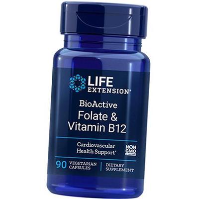 Биологически активный Фолат и Витамин В12, BioActive Folate & Vitamin B12, 90вегкапс (36346041)