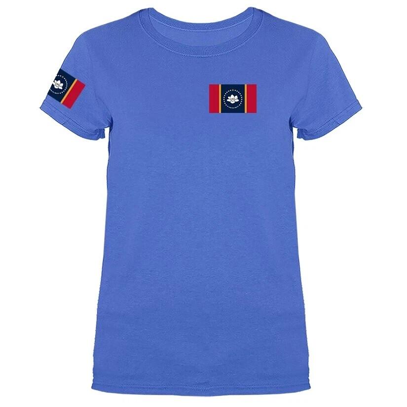 State of Mississippi Flag Crest Women039s T-shirt