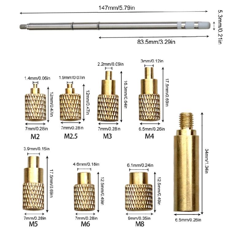 Adjustable Temperature Efficient Heat Insertion Nut Soldering Tip For Various Materials And 3D Printing Needs Accessory