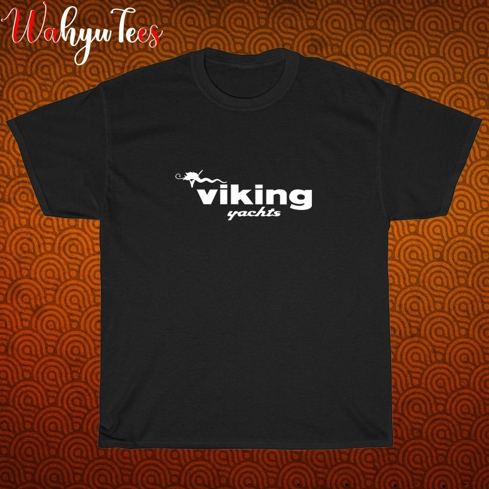 New! Viking Yachts Boats Logo Black Grey Navy White Size S-5XL Unisex T-Shirt