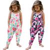 Toddler Girls Baby Kids Jumpsuit Floral Strap Romper Summer Outfits