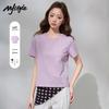 Женская футболка MJ STYLE из чистого хлопка с коротким рукавом