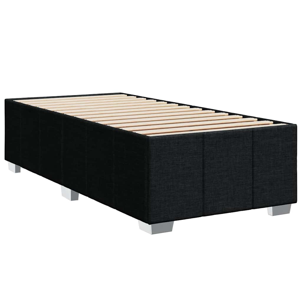 Box Spring Bed with Mattress Black 90 x 190 cm Fabric