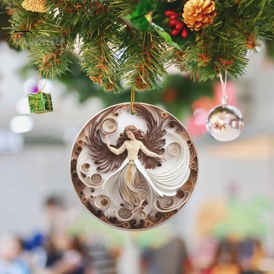 Nativity Scene Ornaments Acrylic Flat Hanging Pendant Keepsake The Birth of Jesus Decor for Christmas Tree Party Car Wall Door