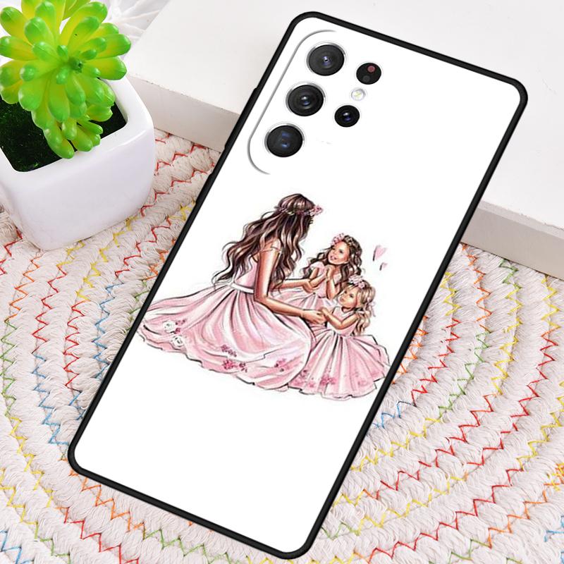 Силиконовый чехол для телефона «Мама и дочь» для Samsung Galaxy note 10 pro S26 S25 S24 S23 S22 S21 Plus S25Ultra Capa Cover