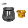 Window Sill Flower Pot Self Watering Planter for Indoor Plants, Transparent Hydroponic Planter, Decorative Garden Container Flowerpot with Wick