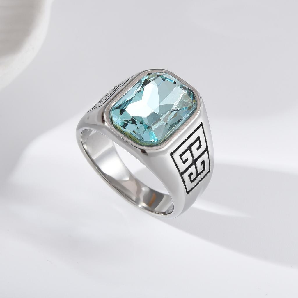 A3485 Мужские высококачественные кольца для часов из нержавеющей стали 316L с ониксом, классический трендовый ювелирный продукт