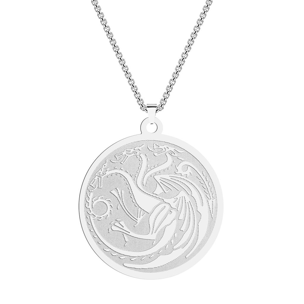 Kinitial Новая мартовская necklace Голова Дракона Балерион, Мераксес и Валирион Подвески Эйгон Подвеска Дракона Targaryen Necklace Дракона