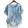 Women's Short Sleeve Cotton Top with Popular Floral Print In 11 Vibrant Colors