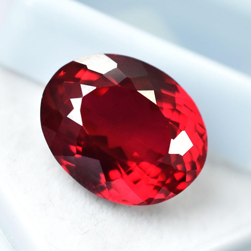 Museum Grade 16.20 Ct RARE Red Garnet Oval Cut Natural Gemstone