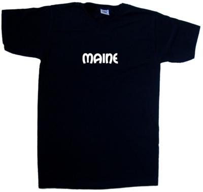 Maine text V-Neck T-Shirt