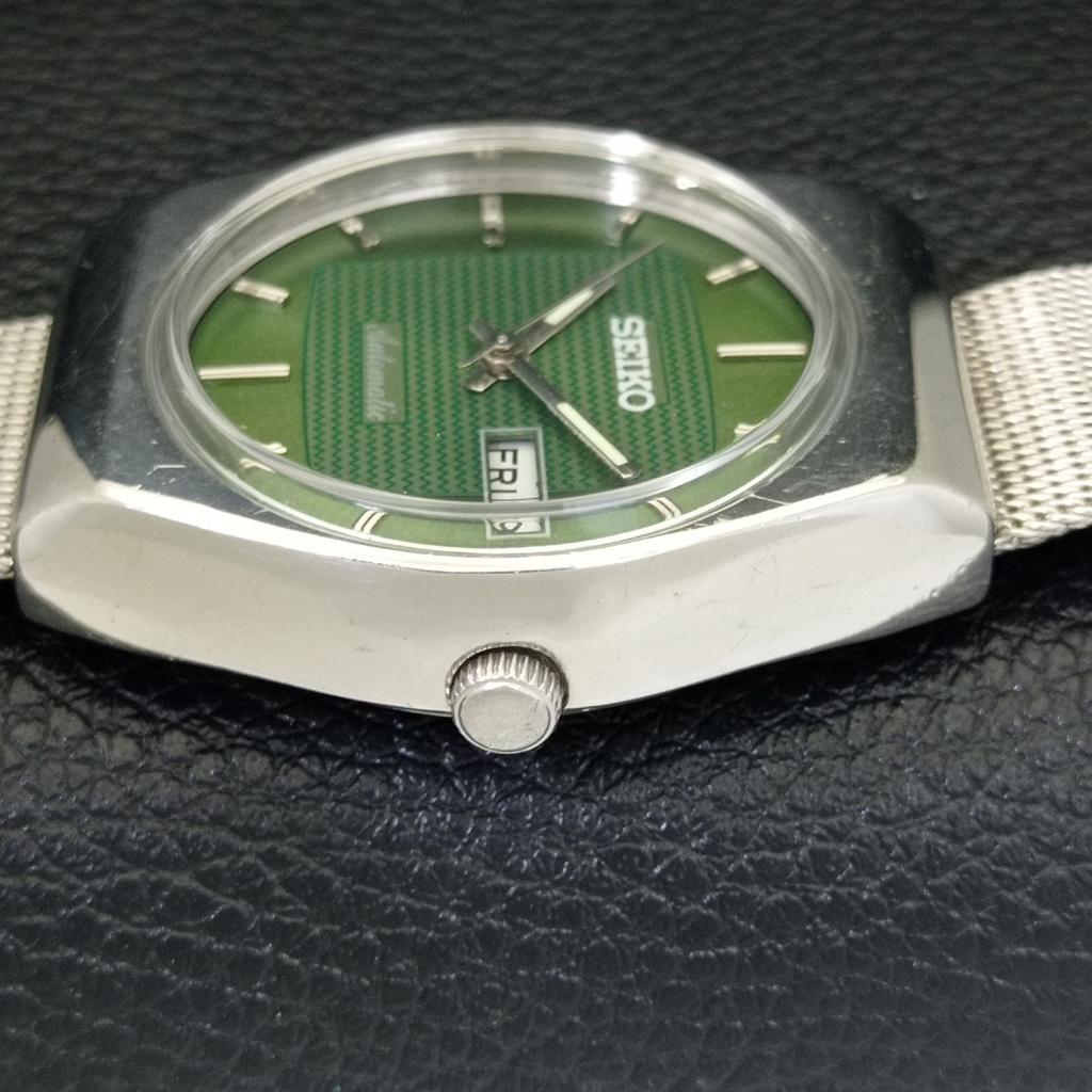 Seiko АВТОМАТИЧЕСКИЕ 6309A ВИНТАЖНЫЕ ЯПОНСКИЕ МУЖСКИЕ ЧАСЫ ЗЕЛЕНОГО ЦВЕТА a701452-5
