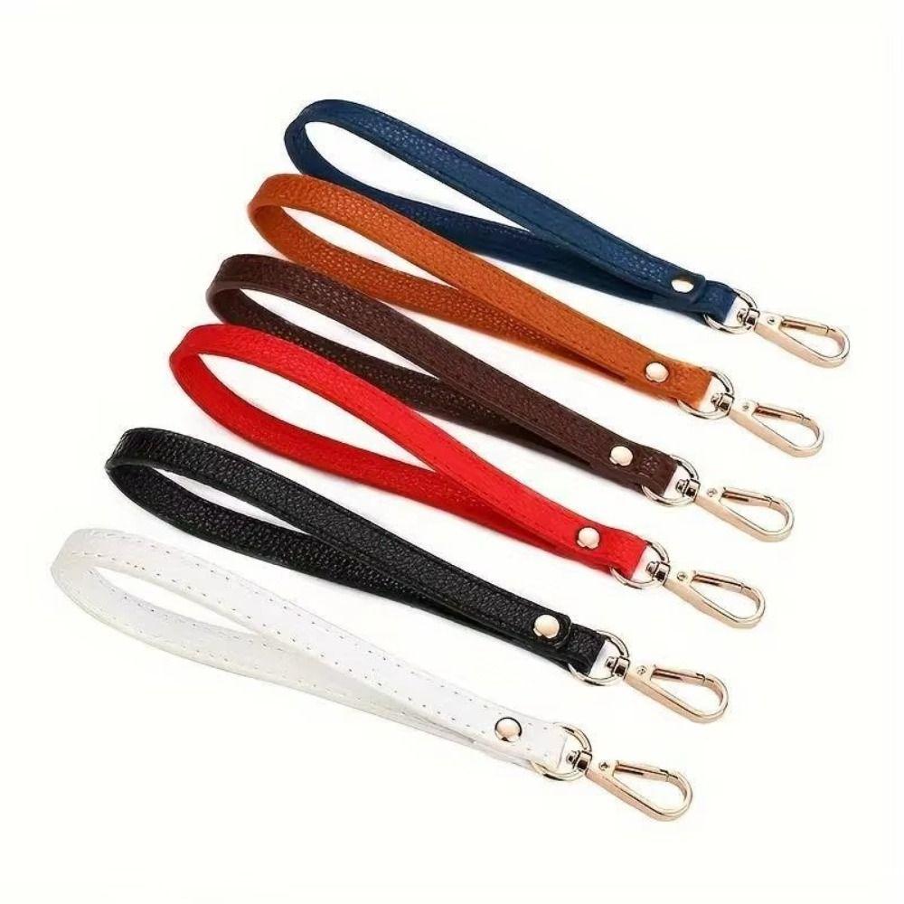 Портативная сумка из ПУ кожи, сменный ремешок на запястье, мягкая ручка для сумки, однотонная ручка для кошелька, аксессуары для сумки