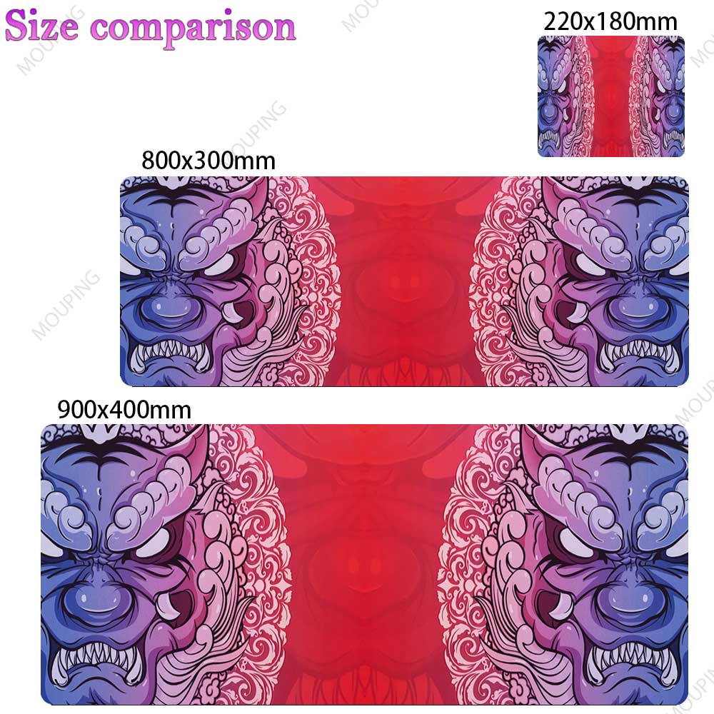 Tiger Eba Mouse Pad Blue Gamer Carpet Keyboard Desk Mat Japan Mousepad Extended Pad Office Accessories Computer Desk Mouse Mat