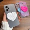 Чехол-присоска в форме сердца для Xiaomi Redmi Note 13 Pro+ 5G, полупрозрачный матовый, ударопрочный, из мягкого ТПУ