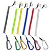 S Carabiner Elastic Spiral Safety Rope Spiral Coiled Lanyard Spring Elastic Rope Fishing Lanyards