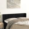 Headboard with Wingback in Black 147 x 16 x 78 88 cm Velvet