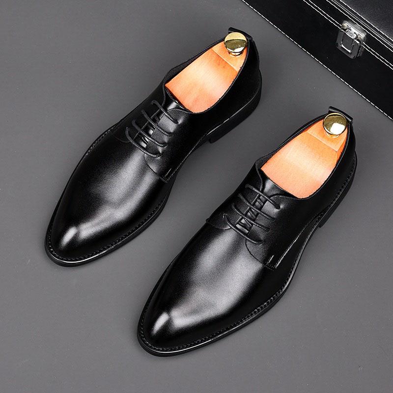 Fashion New Fashion Men's Dress Leather Shoes Male Luxury Designer Black Glossy Loafers Wdding Prom Homecoming Footwear Zapatos Hombre