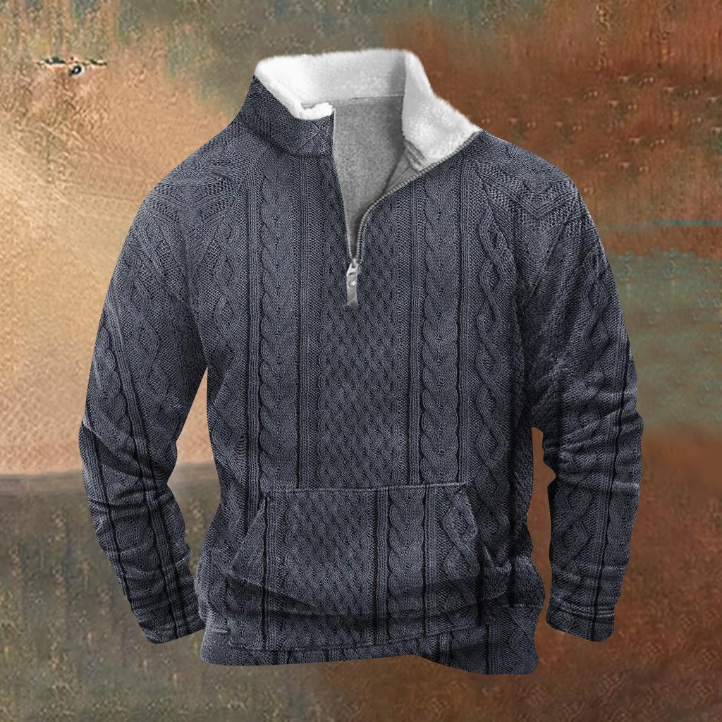 Spring And Autumn Men's Standing Collar Sweatshirt Is Outdoor Casual Sweaters Tops