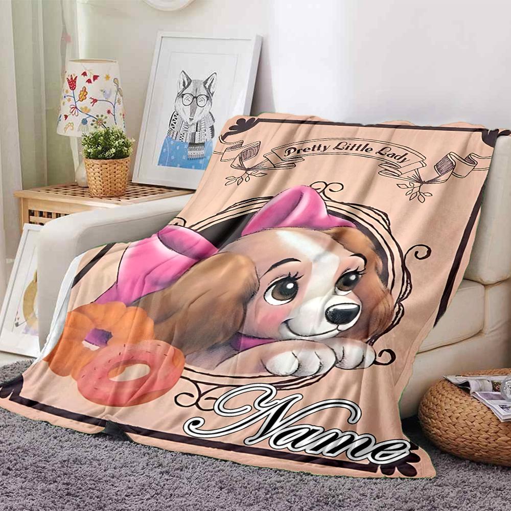 Custom Name "Adventurous Forest Friends" blanket for Couch & Bed, Plush Cozy Fuzzy Blanket Super Soft & Warm Blankets for Fall and Winter. 0908424