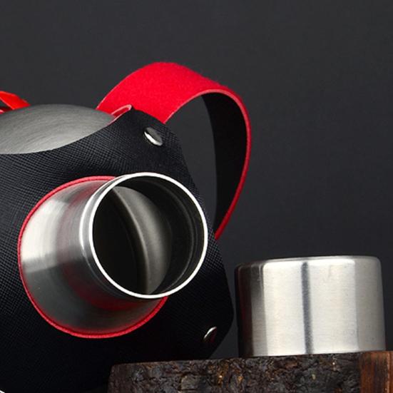 Бутылка для воды в форме тыквы 1500 мл из нержавеющей стали для спорта, путешествий, занятий в спортзале, привлекающая внимание бутылка для воды в форме тыквы в китайском стиле ретро для Monkey King