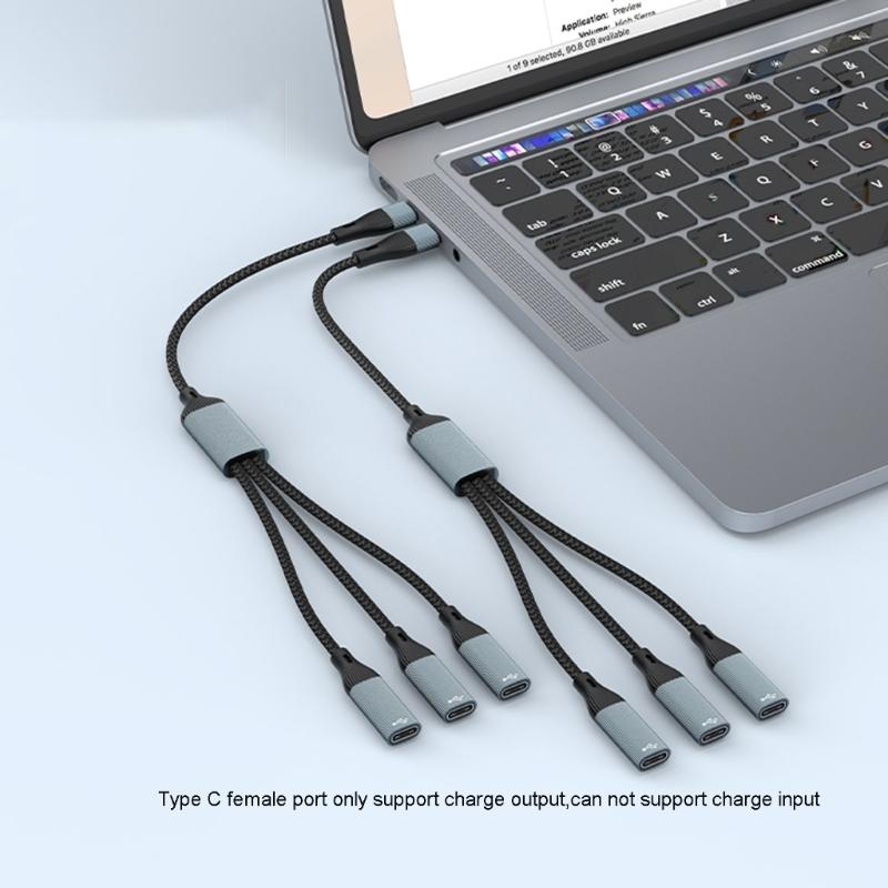USB Splitter Cable,USB/Type C Male to 2/3 Female Extension Cord Connectors,USB Port Hub Data&Charging Power Split Adapter