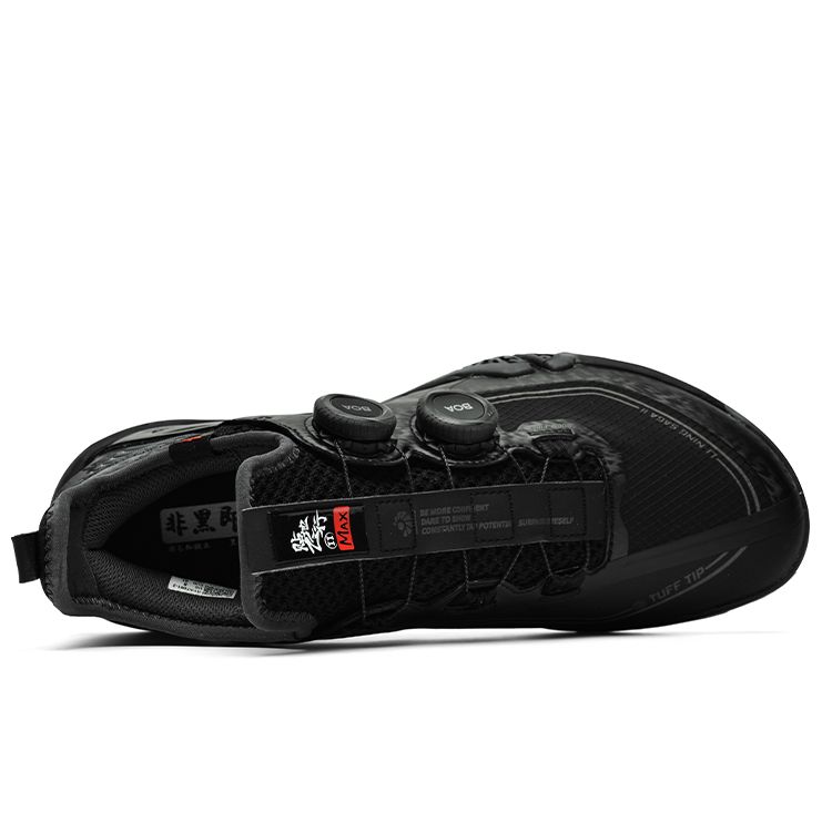 Кроссовки для бадминтона Li Ning Ground Flying Max с нескользящей износостойкой подошвой средней высоты, мужские, черные, AYAT001-2