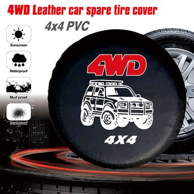 14" 15" 16" 17" дюймов 4WD 4x4 ПВХ кожаный чехол для запасного колеса, чехол, сумка, протектор, автомобильные шины 14 дюймов для Jeep Hummer