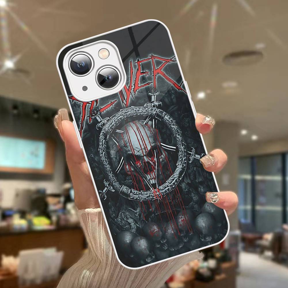 Slayer Heavy Metal Band Music For IPhone 14 13 12 Mini 11 Pro XS Max X XR 14 Plus Tempered Glass Cover