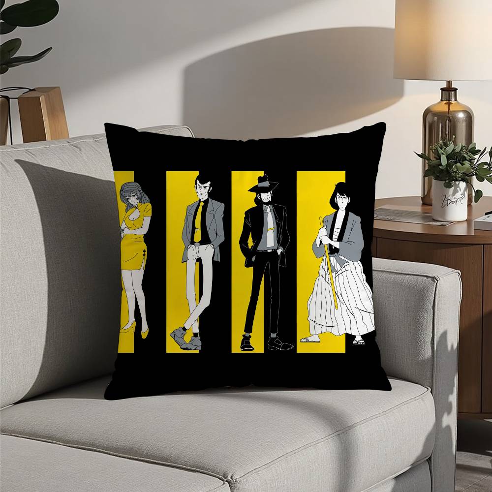 A-Arsene Lupin The Third Pillow Case Sofa Decorative Home Double-sided Printing Short Plush Cushion Pillow Cover Holiday Gift
