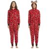 Deer Print Family Matching Onesie Zipper Closure Christmas Jumpsuit Xmas Sleepwear  Family Photo