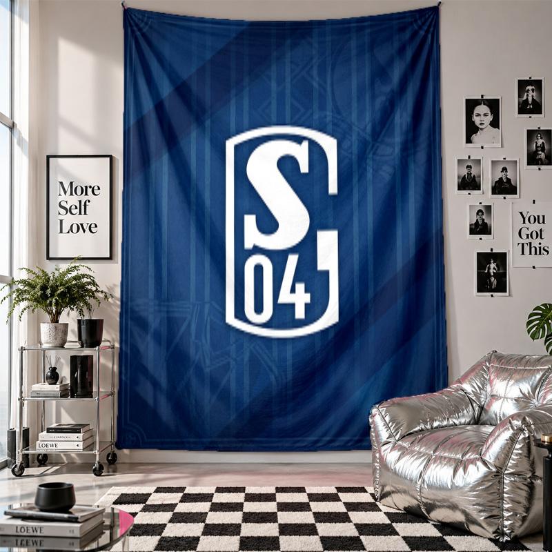 Schalke 04 Wall Tapestry Home Decor Wall Hanging Cloth for Bedroom Living Room Background