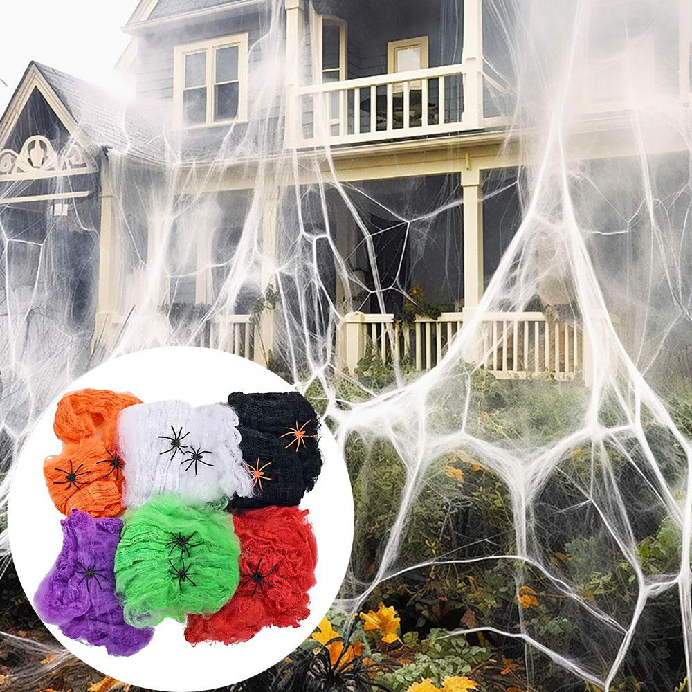 Black Halloween Decoration with Spider and Spider Web