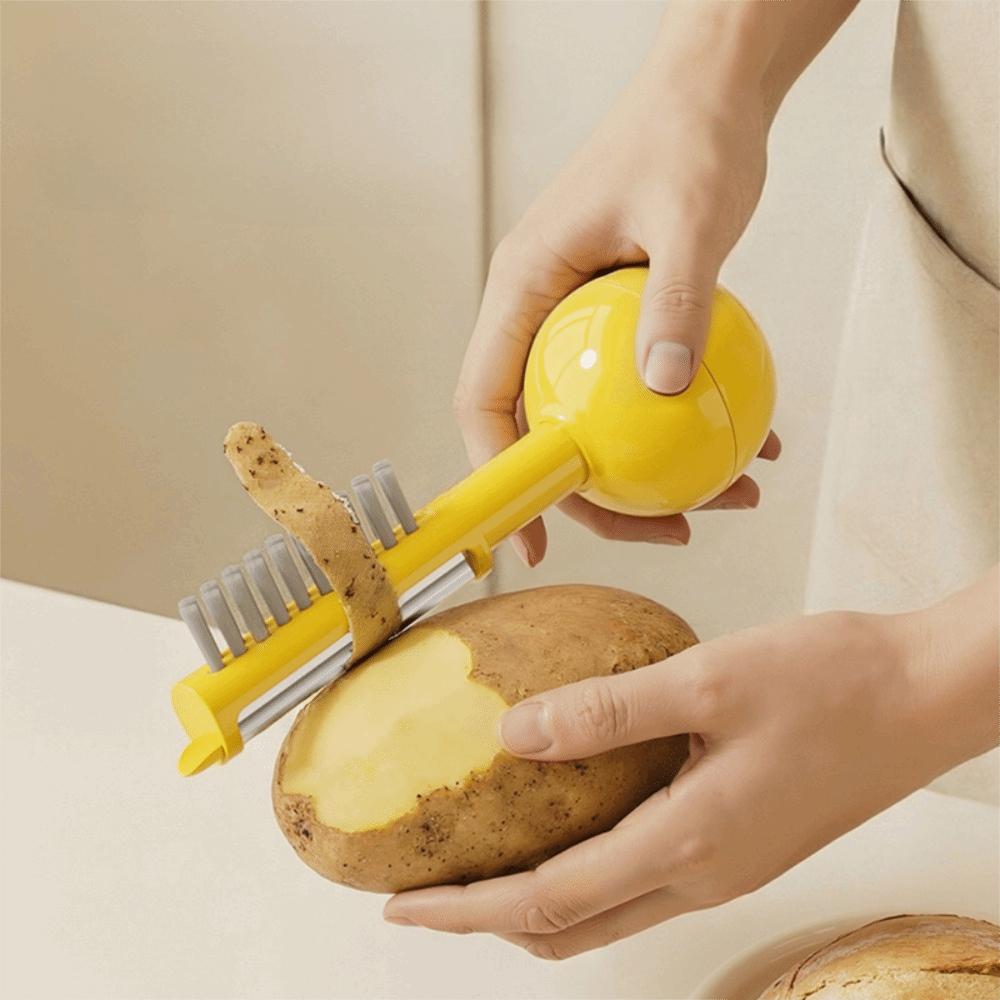 2 in 1 Tumbler Vegetable Peeler with Cleaning Brush Fruit Planer Easy To Store