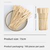 9CM/12CM 100 PCS Bamboo Skewer Meat Skewer Disposable Barbecue Bamboo Skewer Spicy Hot Pot Skewer Fruit Skewer Fork