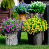 5 Bundles Artificial Flowers Home Decor All-weather Realistic Fake Plants Year-round Blooms