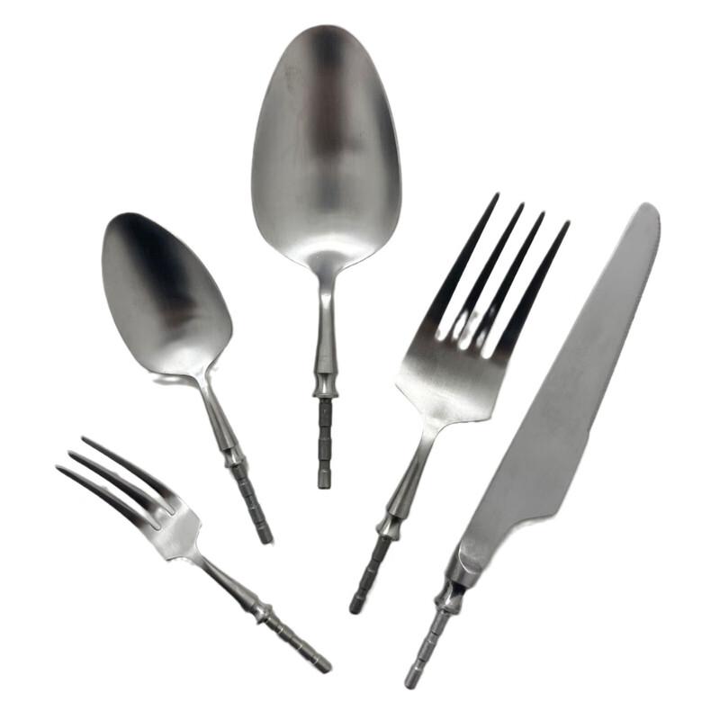 Набор обеденных вилок Ruhan из нержавеющей стали 304 с деревянной ручкой (2-Pack)