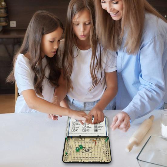 1 Set Travel Board Game Baseball Football Wooden Board Toy 2 Players Kids Adults Interactive Desk Toy Kids Family Night Party Game Essentials