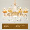European Zinc Alloy Crystal Chandelier for Living Room, Bedroom, or Restaurant