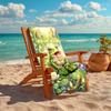 1PC Custom Name Frog Pond Beach Towel Highly Absorbent And Sand-Resistant Towel for Swimming, Pool, Yoga, And Travel Lightweight