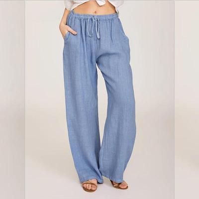 Весенние и летние женские брюки, повседневные свободные брюки