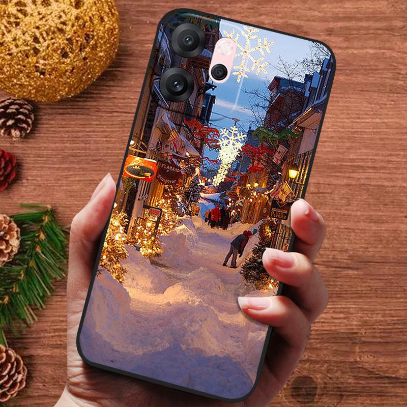 Рождественская расписная обложка для OPPO Reno 14F 14 F Reno14FS Чехол Силиконовая мягкая обложка для телефона для OPPO Reno 14 13 Pro FS Capa Fundas
