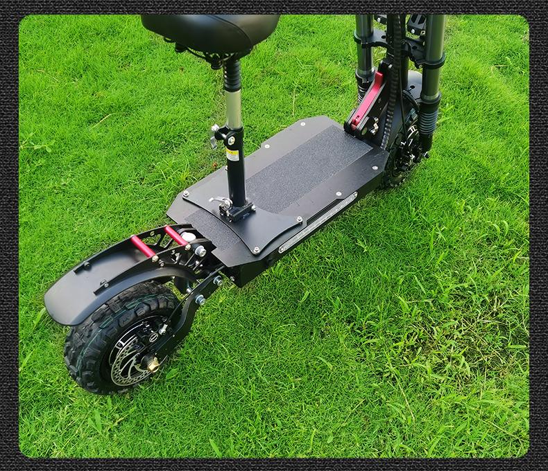 S3 Boyueda11inch 6000W Watt Off-road Tyre Electric Scooter 100km Range 60v Adult Twin Engine Electric Scooter Aluminium