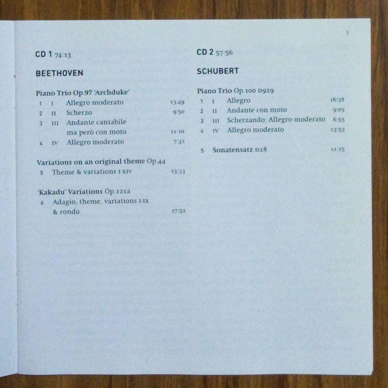 [ИСПОЛЬЗОВАН] Бетховен и Шуберт: Фортепианное трио Castle Trio (Очис и другие)