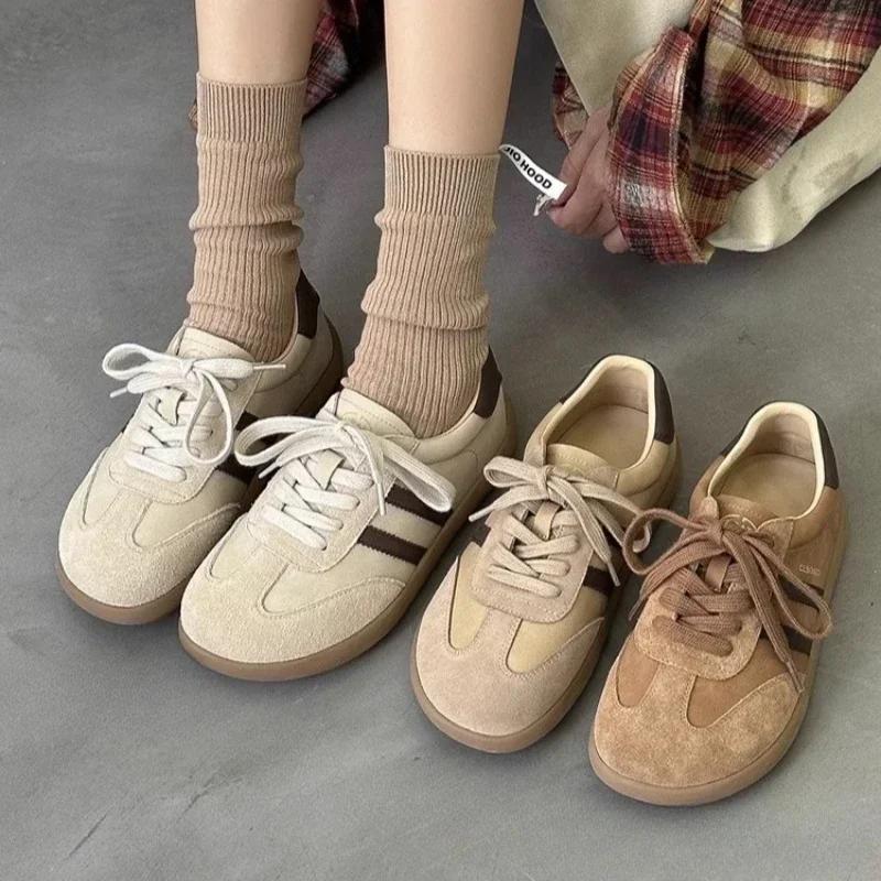 Women's Soft Soled Frosted Flat Casual Board Shoes Comfortable Single Shoes Sneakers Women Zapatos De Mujer