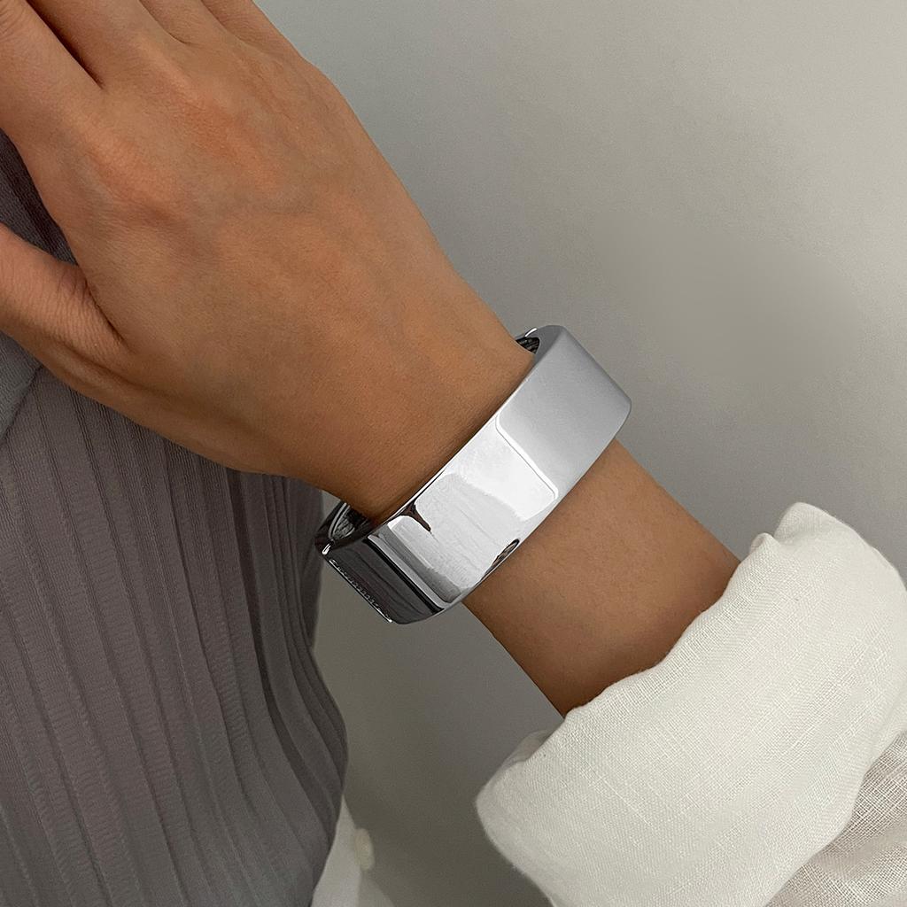 Accessories Exaggerated Geometric Smooth Open Bracelet Bracelet New Personality Hip Hop Style Temperament Bracelet