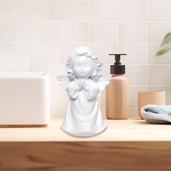 Little Angel Statue Resin Cherub Figurine Praying Angel Sculpture for Home Office Shelf Desktop Cabinet Decoration