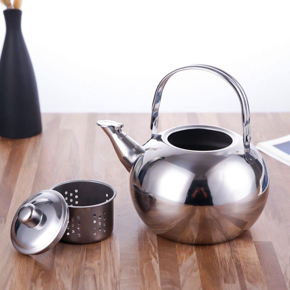 Large Capacity Coffee Kettle Stainless Steel Teapot Portable Water Kettles  Home Office