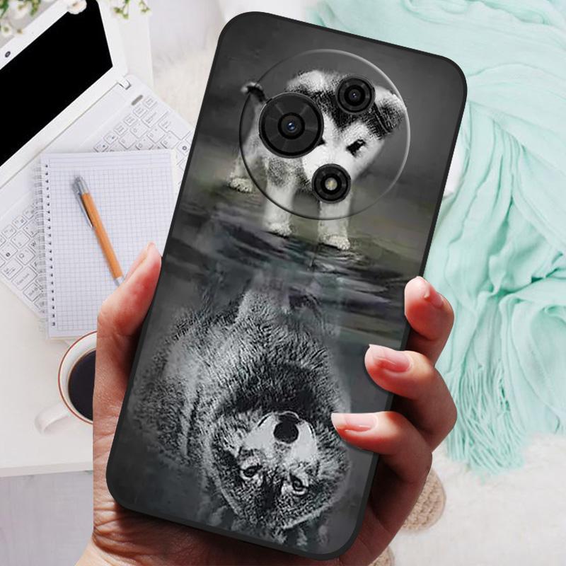 For TCL 605 Case Flower Geometric Painted Bumper Coque Soft Silicone Cover Fundas For TCL 60 SE 4G Cases 60SE TCL605 Shells