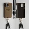 Multifunctional Charging Cable Lanyard Genuine Leather Case For iPhone 16 Pro Max 15Pro 11 13 12 14Pro Crossbody Strap Card Slot